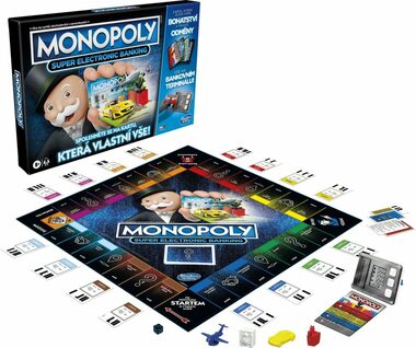 Hasbro Monopoly Super elektronické bankovníctvo CZ verzia / Dĺžka hry: 60+ minút / Počet hráčov: 2-4 / od 8 rokov