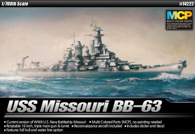 ACADEMY 14223 USS Missouri BB-63 Modellers Edition / Plastikový model / 1:700