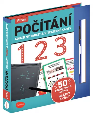 Presco Group Ella&Max Kúzelný tablet & stierateľné karty - Prvá POČÍTANIE / Jazyková verzia: CZ / od 3 rokov