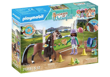 Playmobil® Horses of Waterfall 71355 Zoe & Blaze s turnajovým ihriskom / Počet dielikov: 67 / od 5 rokov