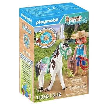 Playmobil® Horses of Waterfall 71358 Ellie &amp; Sawdust s westernovým cvičením / Počet dielikov: 16 / od 5 rokov
