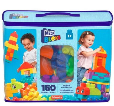 Mega Bloks - Poriadne veľké vrece kociek modrá / 150 kociek / od 1 roka