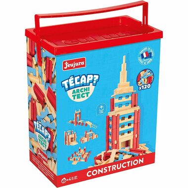 Jeujura Drevená stavebnica Técap Architect 120 dielov / od 4 rokov