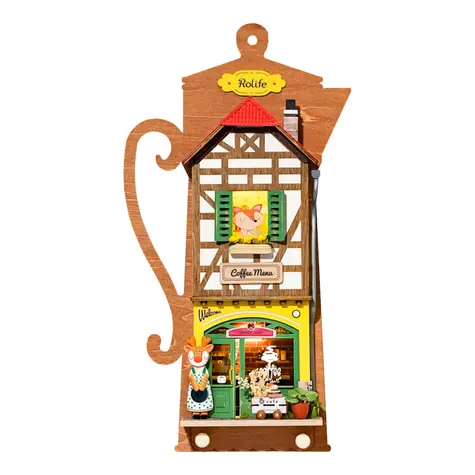 Robotime miniatúra domčeka na zavesenie Lenošná kaviareň / od 14 rokov