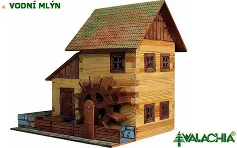 Walachia Drevená zlepovacia stavebnica Vodný mlyn / od 8 rokov / 196 dielov / Obtiažnosť: vysoká