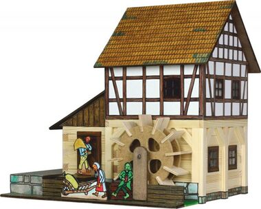 Walachia Drevená zlepovacia stavebnica Hrazdený vodný mlyn / od 8 rokov / 172 dielov / Obtiažnosť: nízka