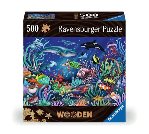 Ravensburger Drevené puzzle Podmorský svet / 500 dielikov / od 14 rokov