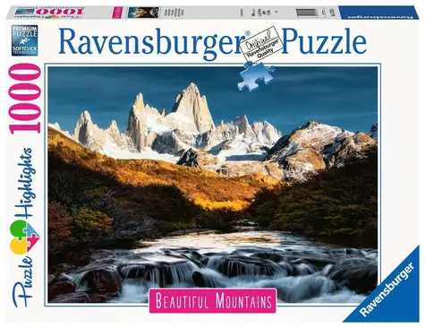 Ravensburger Dych vyrážajúce hory Mount Fitz Roy Patagónia / 1000 dielikov / od 14 rokov