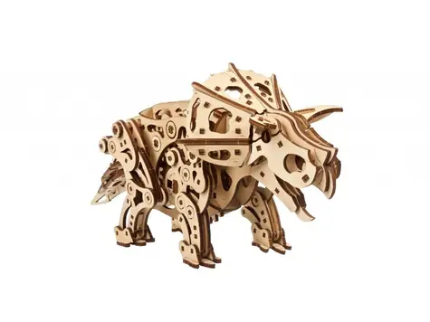 Ugears 3D drevené mechanické puzzle Triceratops / od 14 rokov / 400 dielikov / Obtiažnosť: stredná 