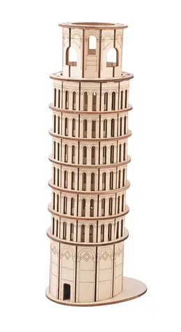 Woodcraft Drevené 3D puzzle Šikmá Veža V Pise / 105 dielikov / od 14 rokov / Obtiažnosť: jednoduchá