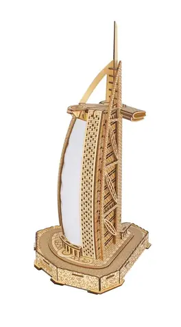 Woodcraft Drevené 3D puzzle Burdž al-Arab / 65 dielikov / od 14 rokov / Obtiažnosť: jednoduchá 