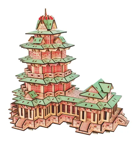 Woodcraft Drevené 3D puzzle YueJiang Tower / 428 dielikov / od 8 rokov / Obtiažnosť: jednoduchá