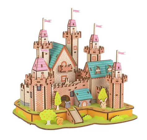 Woodcraft Drevené 3D puzzle Hrad v raji / 222 dielikov / od 8 rokov / Obtiažnosť: jednoduchá
