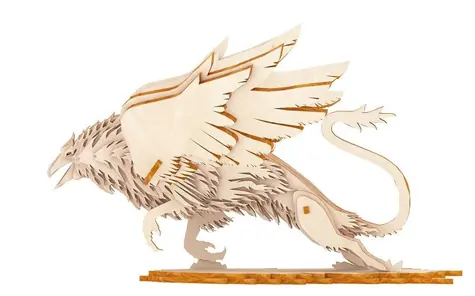 Woodcraft Drevené 3D puzzle Griffin / 37 dielikov / od 8 rokov / Obtiažnosť: jednoduchá 