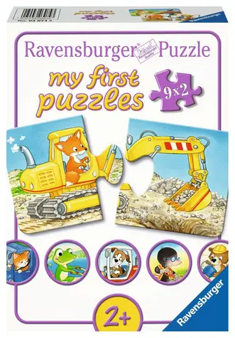 Ravensburger Moje prvé puzzle Zvieracie stavenisko 9x2 dielikov / od 2 rokov 