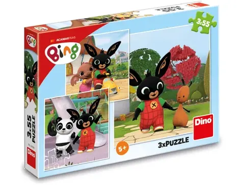 Dino Bing sa hrá / 3 x 55 dielikov / od: 5 rokov