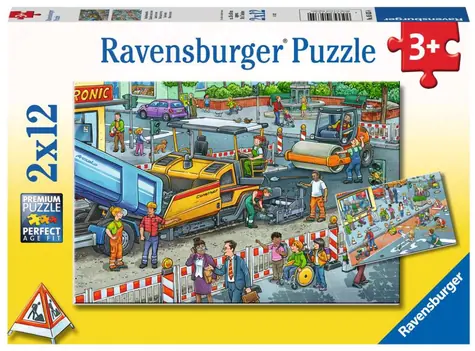 Ravensburger Stavebné práce - 2x12 dielikov / od 3 rokov 