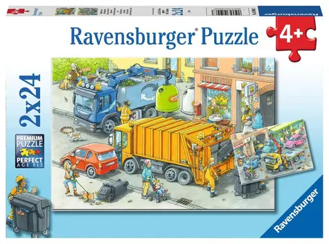 Ravensburger Upratovacie a odťahové služby / 2x24 dielikov / od 4 rokov 