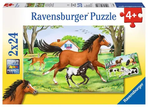 Ravensburger Svet koní / 2x24 dielikov / od 4 rokov 