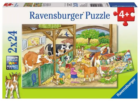 Ravensburger Deň na farme / 2x24 dielikov / od 4 rokov 