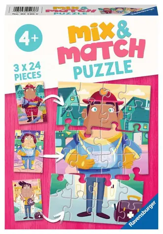 Ravensburger Mix &amp; Match Puzzle Má obľúbená práca / 3x24 dielikov / od 4 rokov 