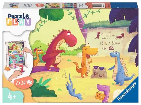 Ravensburger Puzzle &amp; Play Dinosaurus / 2x24 dielikov / od 4 rokov 