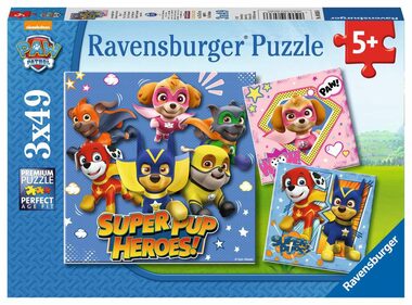 Ravensburger Tlapková patrola vo veľkofilme - 3x49 dielikov / od 5 rokov 