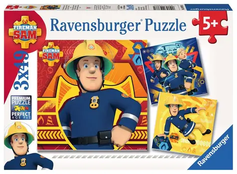 Ravensburger Požiarnik Sam: Zavolaj Sama v núdzi - 3x49 dielikov / od 5 rokov 