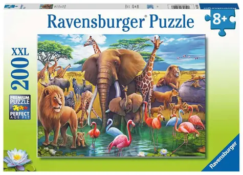 Ravensburger Zvieratá pri napájadle / 200 dielikov / od 8 rokov 