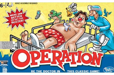 Hasbro Operácia / Dĺžka hry: 15+ minút / Počet hráčov: 1+ / od 6 rokov