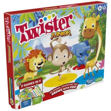 Hasbro Twister Junior CZ SK verzia / Dĺžka hry: 15+ minút / Počet hráčov: 2-4 / od 3 rokov