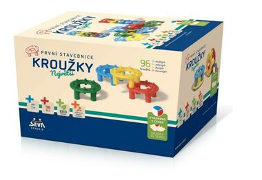 SEVA Krúžky najväčšie 4 farby / 96 dielikov / od 1 roku