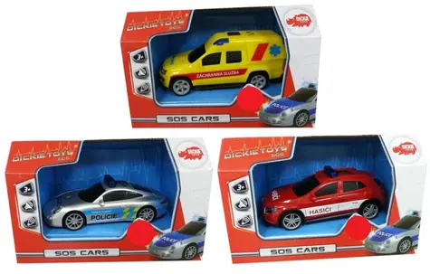 Dickie SOS Auto česká verzia 3 druhy / bez batérií / od 3 rokov