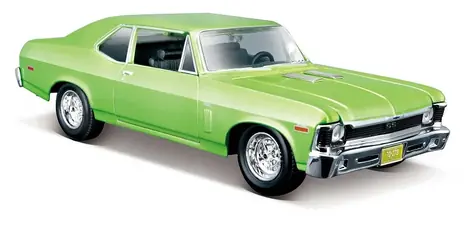 Maisto Chevrolet Nova SS 1970 metal svetlo zelená / mierka: 1:24 / od 3 rokov