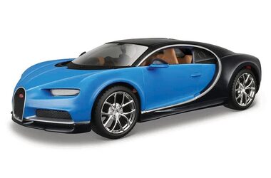 Maisto - ASSEMBLY LINE Bugatti Chiron modrá / mierka: 1:24 / od 3 rokov