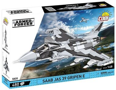 Cobi 5820 Švédsky viacúčelový bojový letún SAAB JAS 39 Gripen E / 1:48 / 480 kociek / od 7 rokov