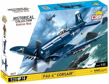 Cobi 2417 Americké bojové lietadlo F4U-4 Corsair / 1:32 / 520 kociek / 1 figúrka / od 8 rokov