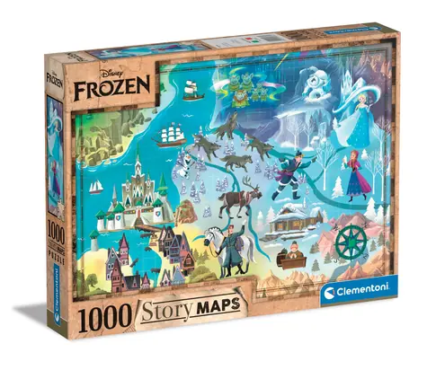 Clementoni PUZZLE Disney Mapa - Frozen / 1000 dielov / od 14 rokov 
