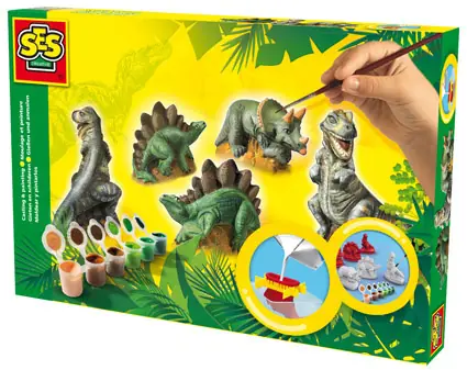 SES Sadrový trojkomplet - Dinosaury / od 5 rokov 