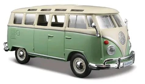 Maisto Volkswagen Van "Samba" zeleno-krémová / mierka 1:25 / od 3 rokov