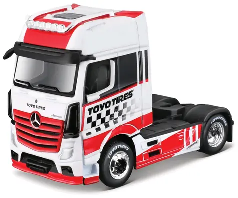 Maisto Custom Rigs- Mercedes-Benz Actros 1851 červeno-biela / mierka 1:64 / od 3 rokov