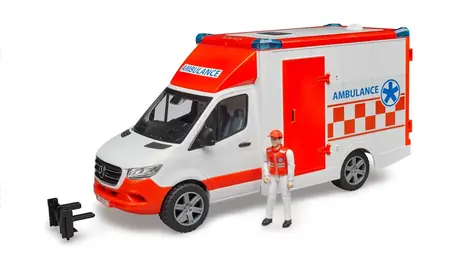 Bruder 02676 MB Sprinter ambulancie s vodičom / 1:16 / od 3 rokov