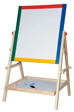 Woody Tabuľa Natur rám s poličkou / od 3 rokov