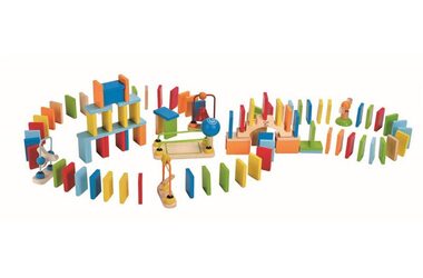 Hape Dynamické domino / 100 dielikov / od 3 rokov