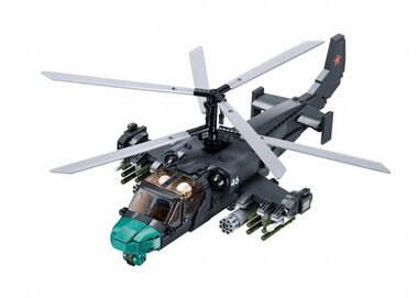 Sluban Model Bricks M38-B1138 Bojový vrtuľník KA-52S / Lego - kompatibilný / Počet figúrok|dielikov: 2|913 / od 12 rokov