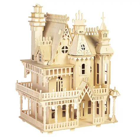 Woodcraft Drevené 3D puzzle Vila / od 8 rokov / Obtiažnosť: stredná
