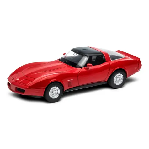 Welly Chevrolet Corvette Coupe (1982) červená / 1:34 / od 3 rokov