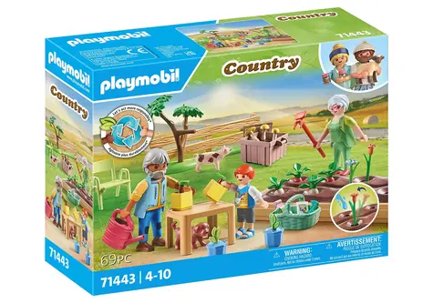 Playmobil® Country 71143 Malebná zeleninová záhradka u starých rodičov / Počet dielikov: 69 / od 4 rokov