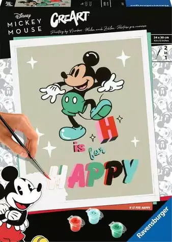 Ravensburger CreArt Disney: Mickey Mouse: H is for HAPPY / od 12 rokov