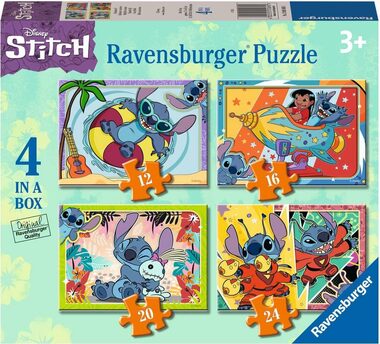Ravensburger Disney: Stitch 4 v 1 - 12+16+20+24 dielikov / od 3 rokov